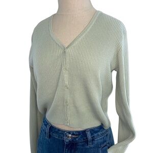 Brandy Melville Cropped V-Neck Cardigan